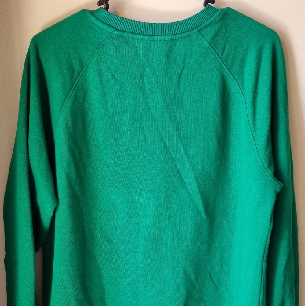 Tommy Hilfiger Women's Lola Embroidered Logo Crew Neck Sweatshirt Green - Picture 3 of 10